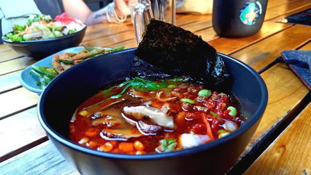 After playing a few levels of the Japanese Ramen Simulator # game you start to crave the real deal 😁 Time for a bowl of spicy # vegan…