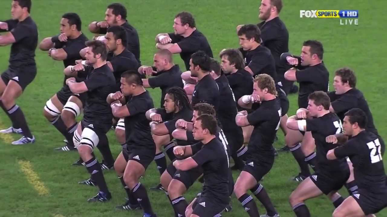 All Blacks (Ritchie McCaw era) performing a haka.