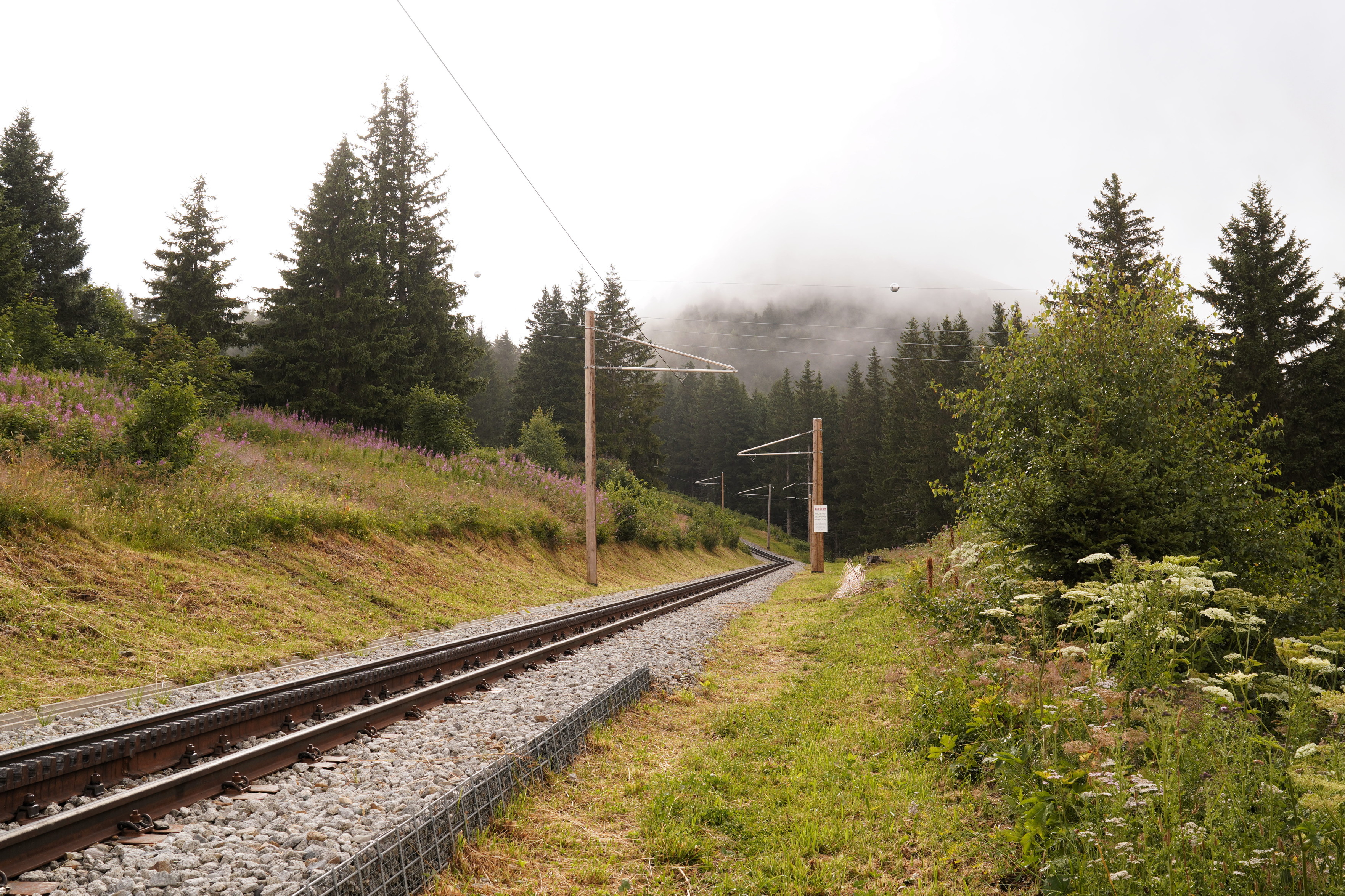 Elsewhere on the Tour du Mont Blanc there is a pinion railway going up the hills.